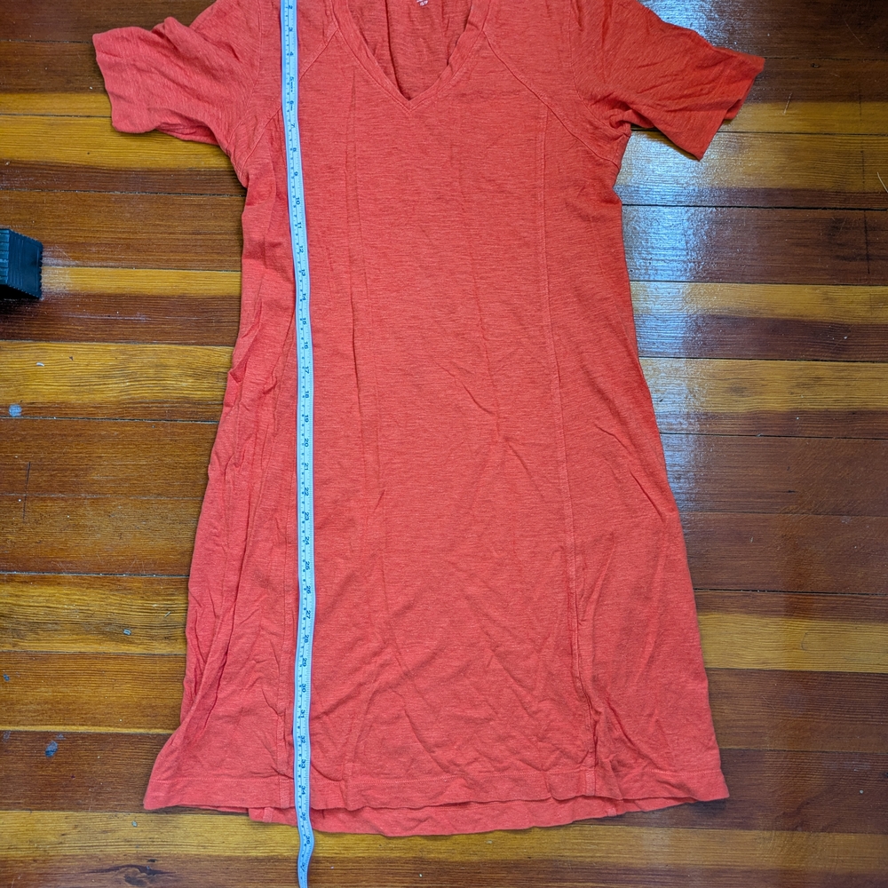 Eileen Fisher Red V-Neck Dress